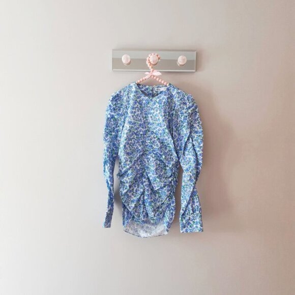 NWT Zara multicolour floral print gathered blouse, S - Picture 5 of 6